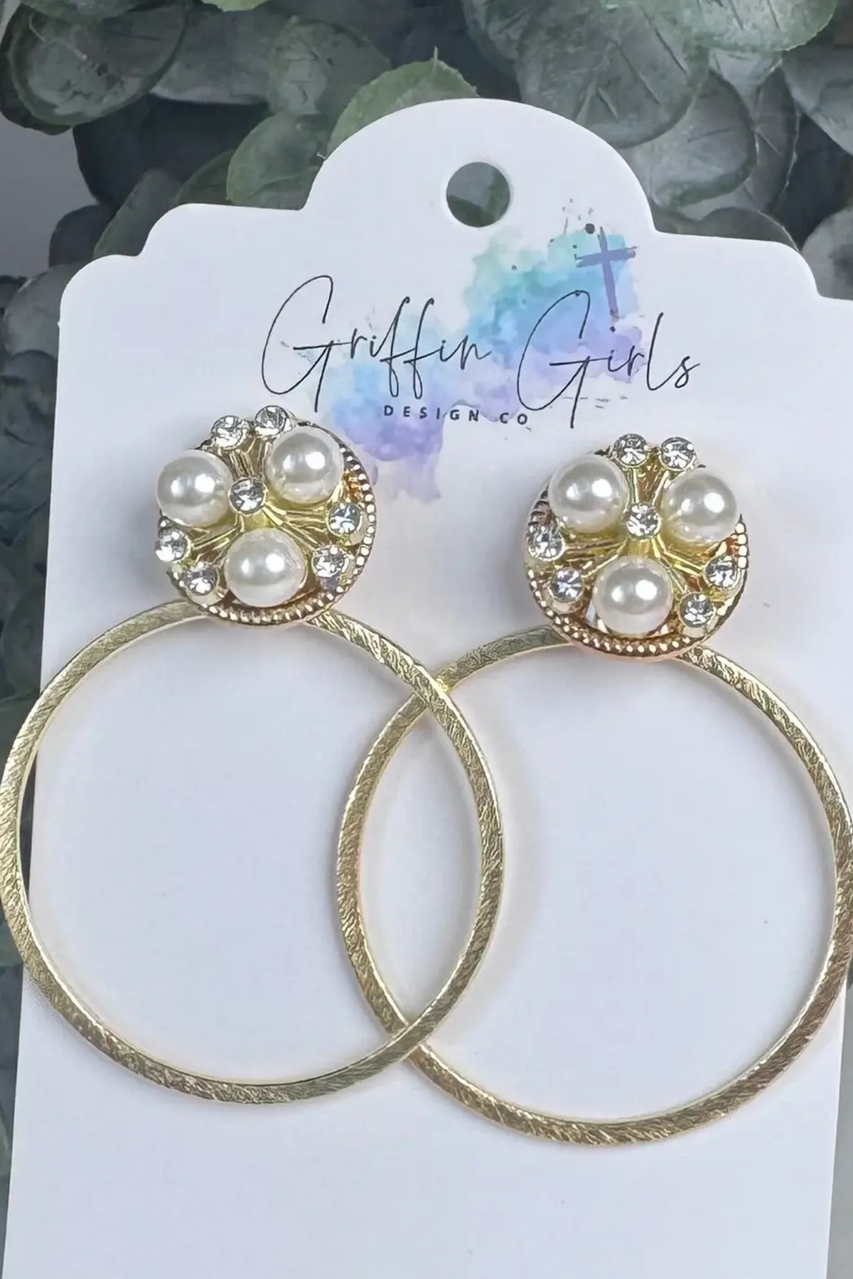 The Hazel Pearl Circle Hoops