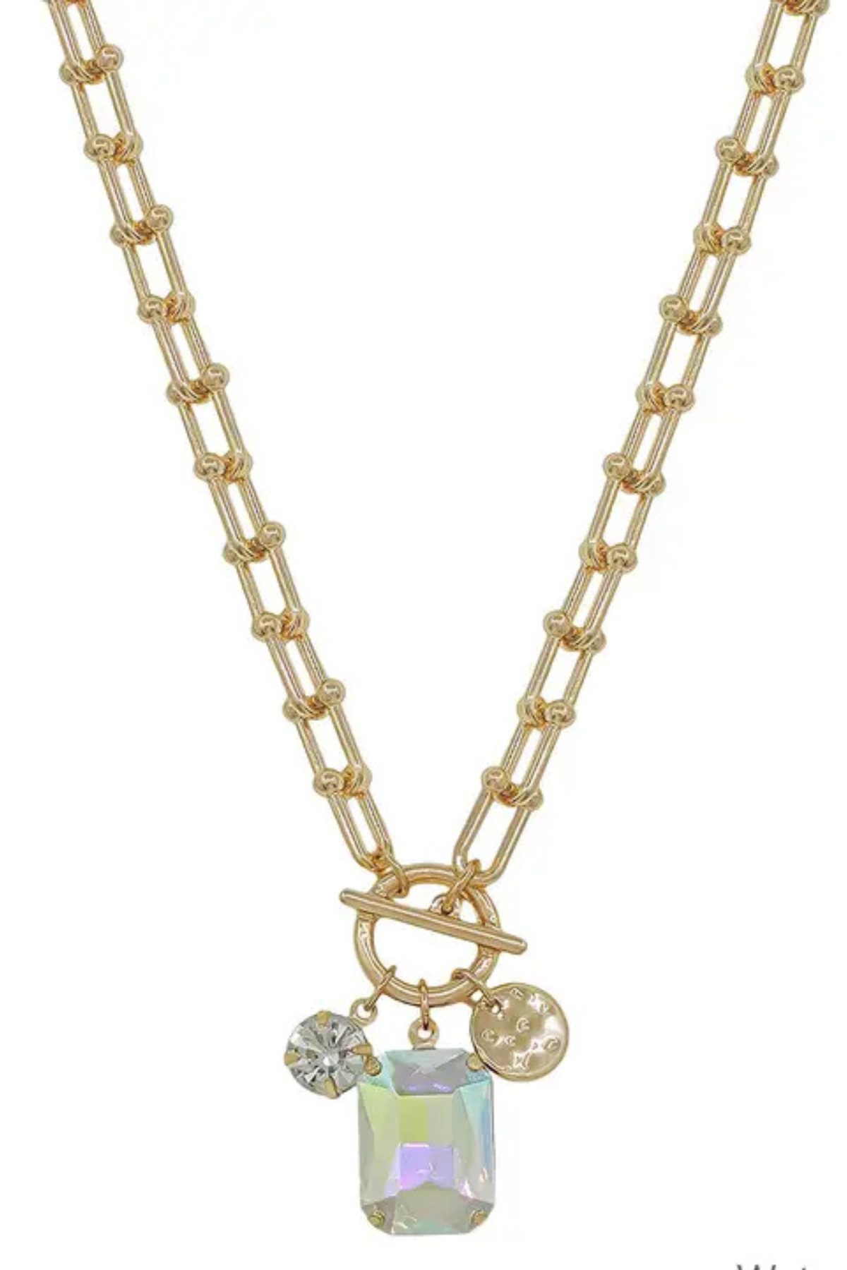 Prism Charm Toggle Necklace