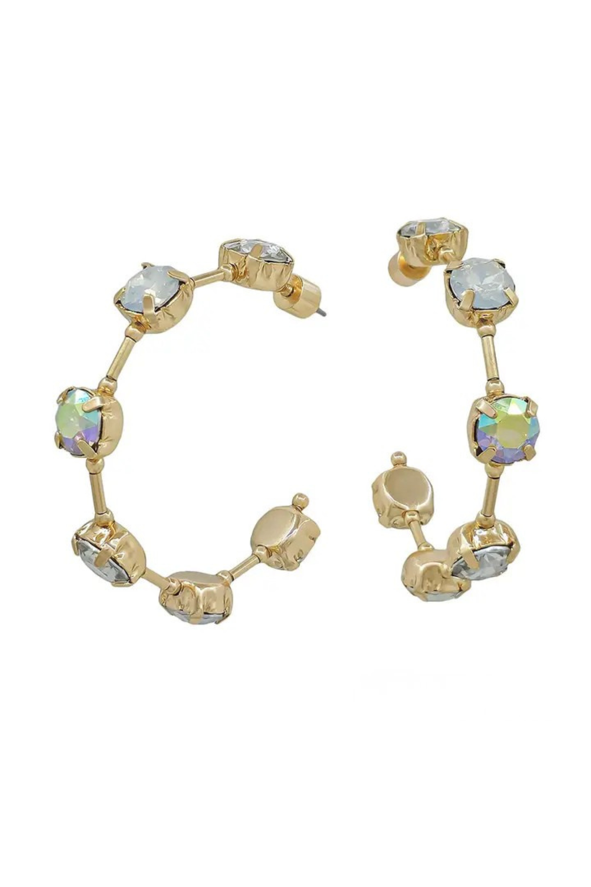 Celestial Crystal Hoop Earrings