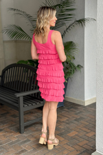 Chelsea Ruffle Dress-Barbie Pink