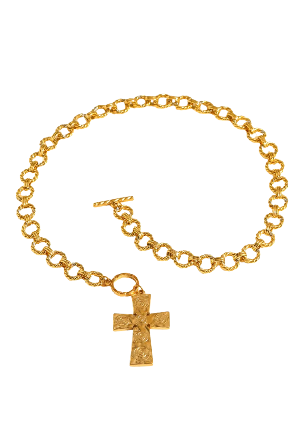 The Faithfully Gold Cross Necklace