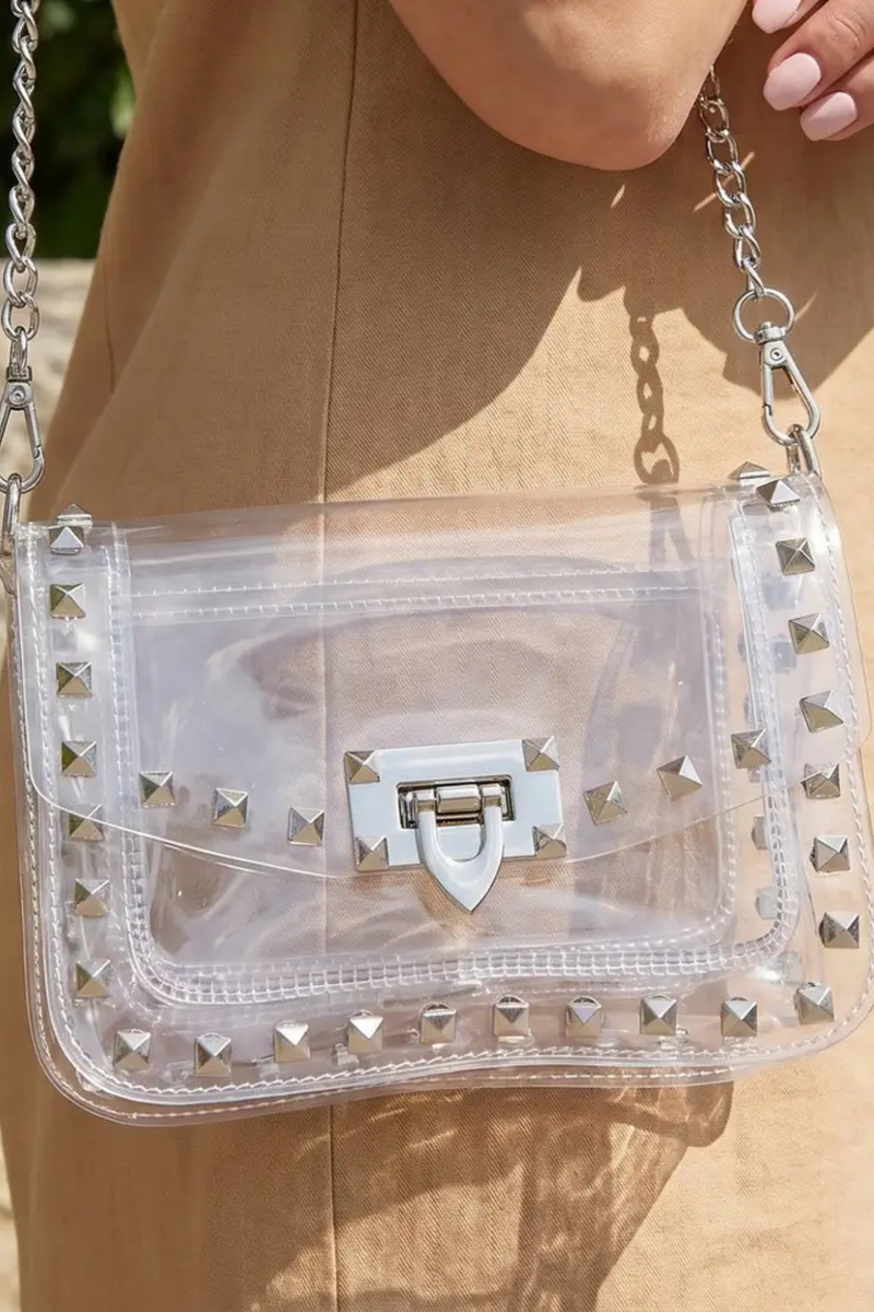 Stadium-approved clear crossbody purse