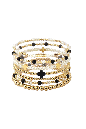 The Faith & Pearl Layered Bracelet Set