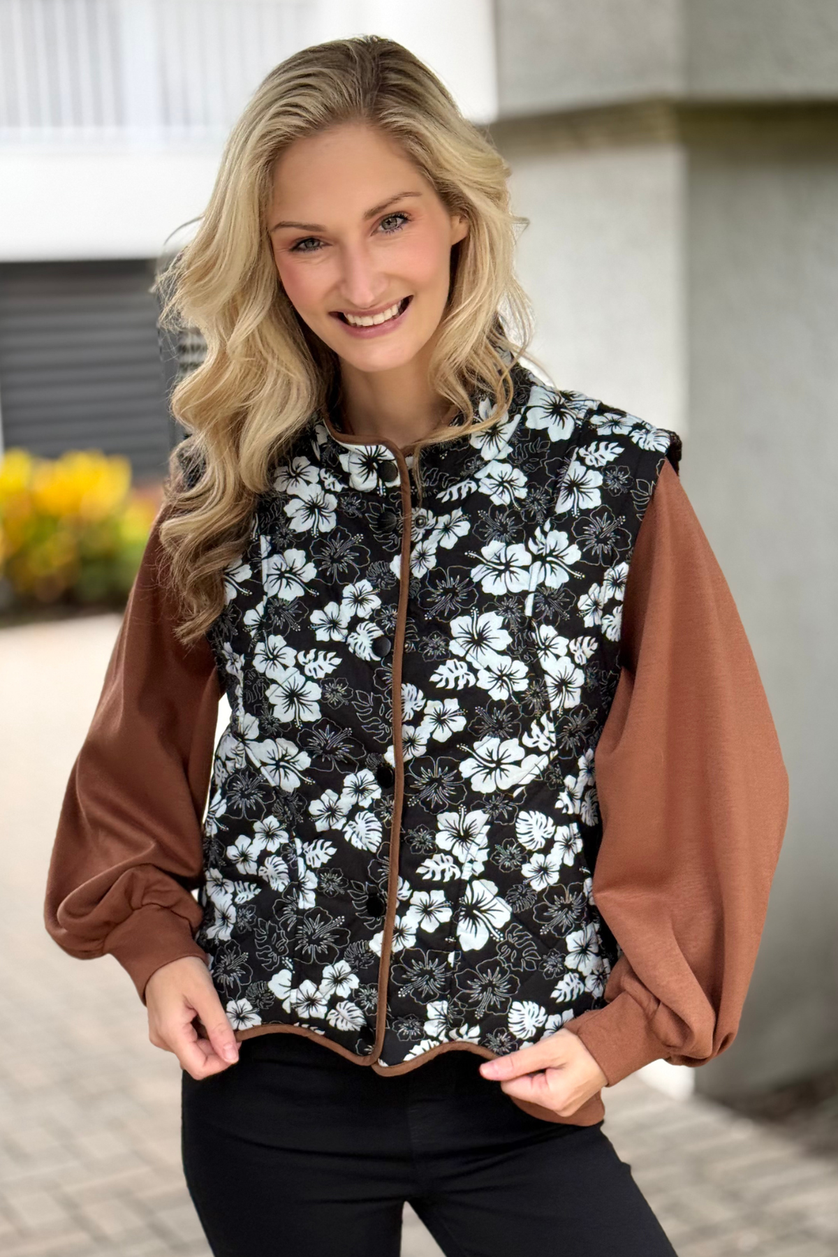 The Meadowlane Quilted Vest – side view