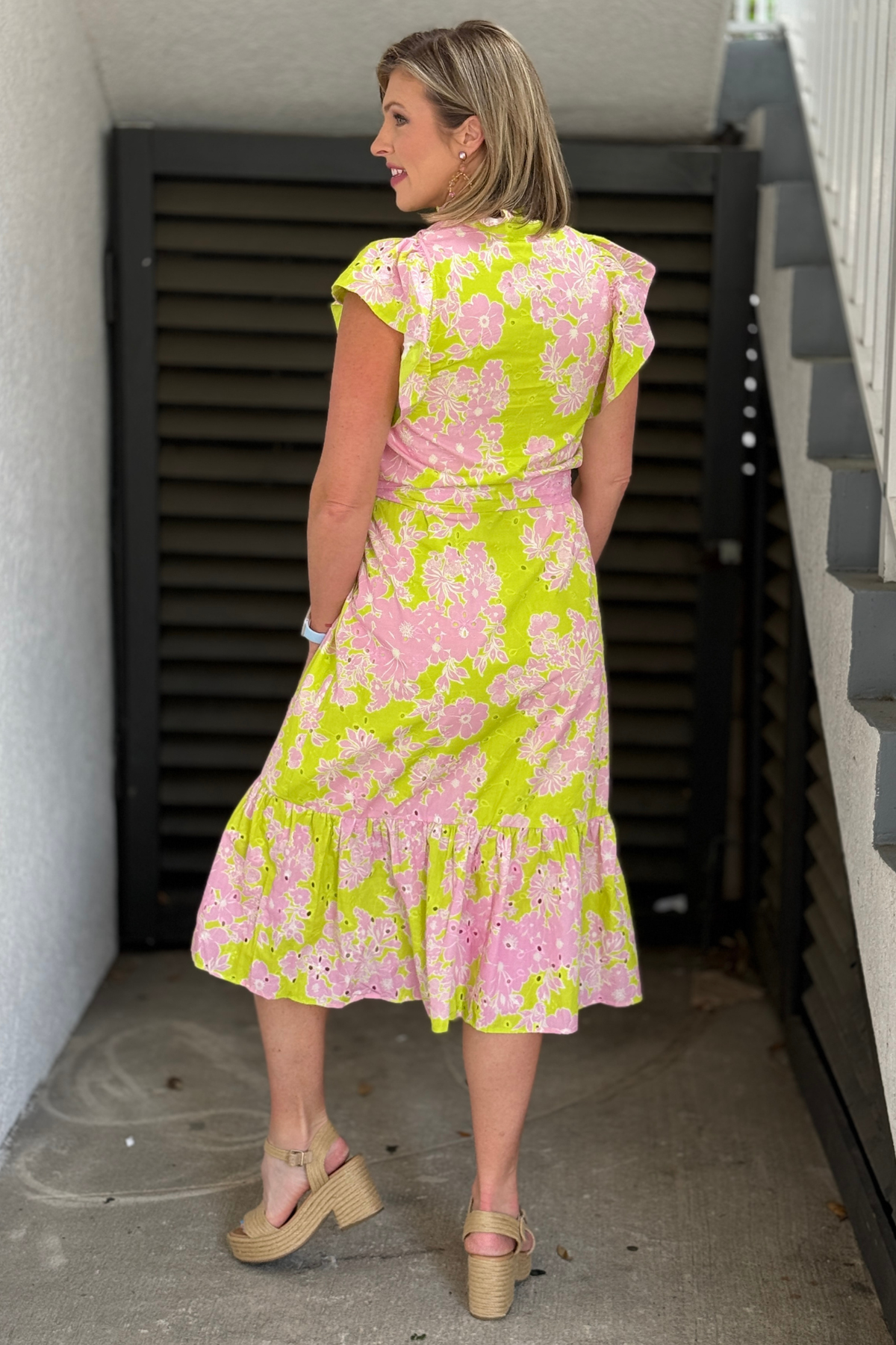 delicate fruit garden cotton midi-dress Farm Rio Women's Delicate Fruit Garden Midi Dress