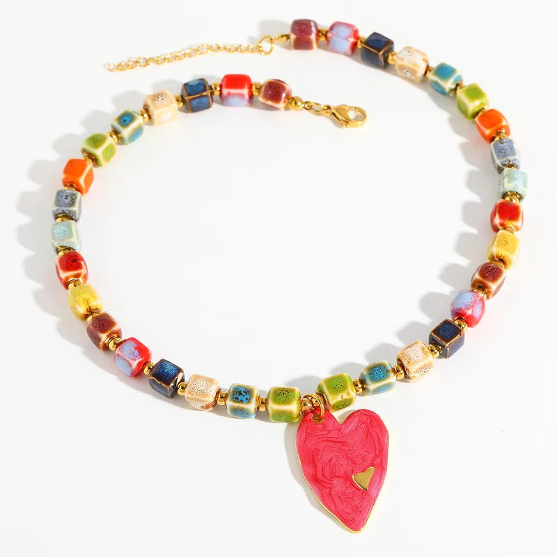 Sunset Crush Heart Necklace