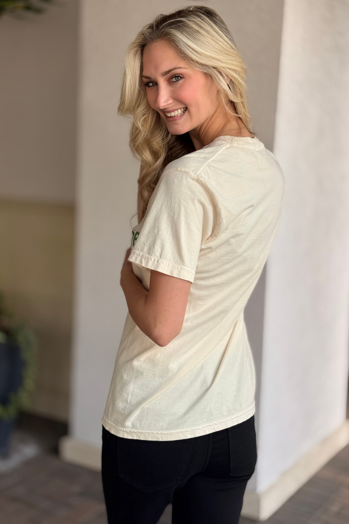 Festive Grinch-style Whoville Christmas tee graphic detail