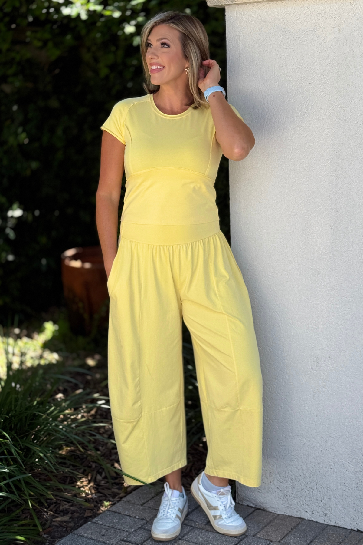 Everyday butter yellow boutique top for women
