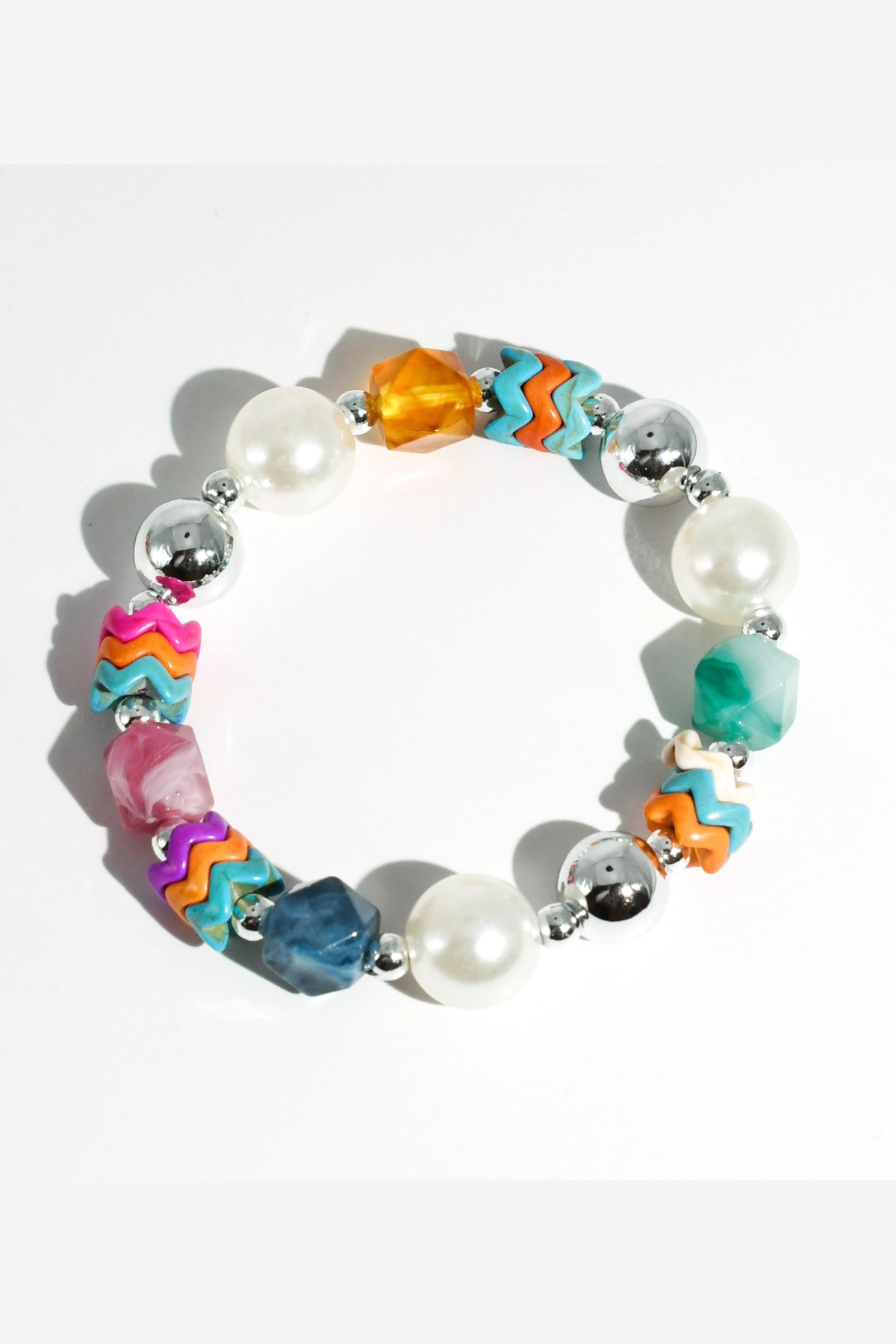 The Ziggy Pearl Pop Silver Bracelet
