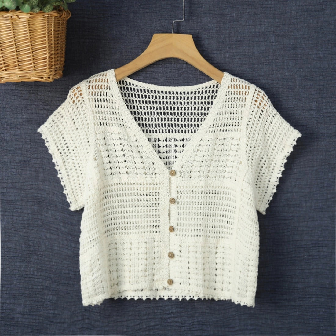 Seaside Stroll Crochet Knit Cardigan