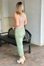 Doorbuster: Irwin High Waisted Acid Washed Frayed Pant