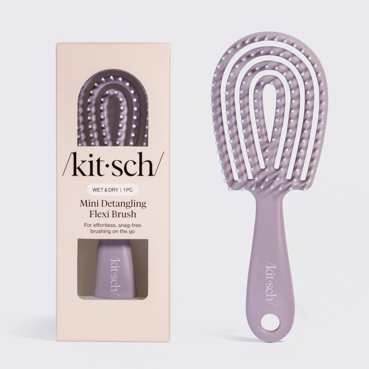 Kitsch Soft Violet Mini Flexi Detangling Brush