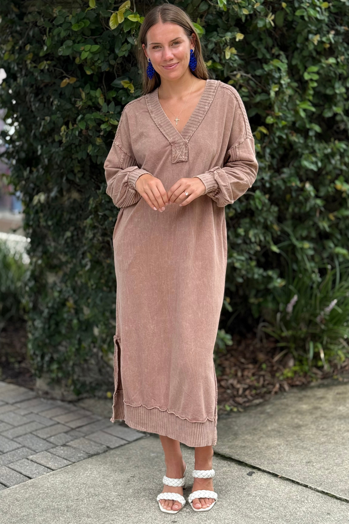 The Canyon Breeze Maxi Dress in Mocha