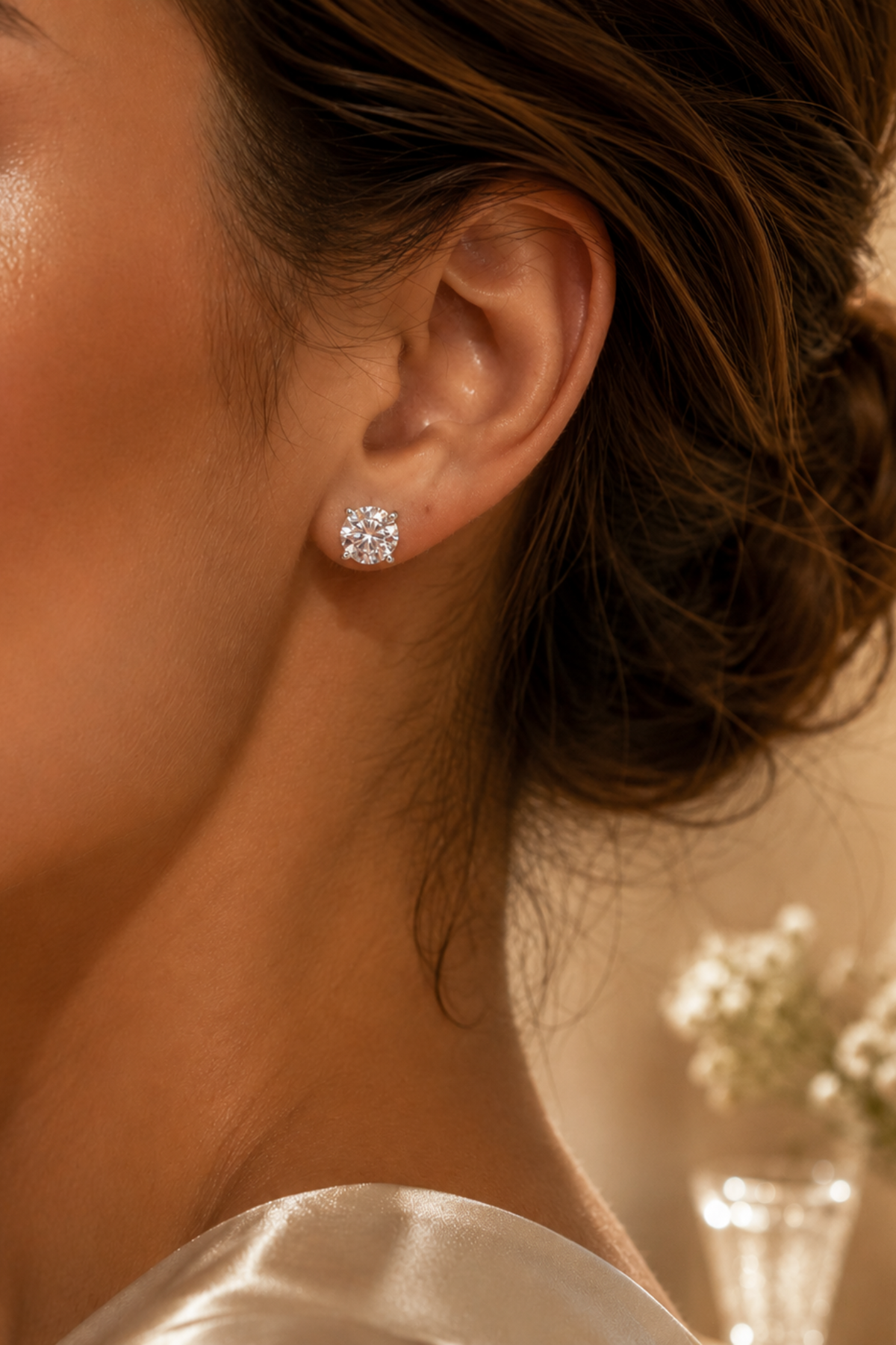 The Classic 2.40 CTW Moissanite Sterling Silver Stud Earrings