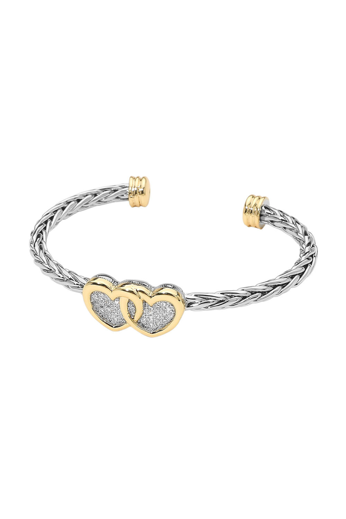 The Everlasting Hearts Braided Cuff