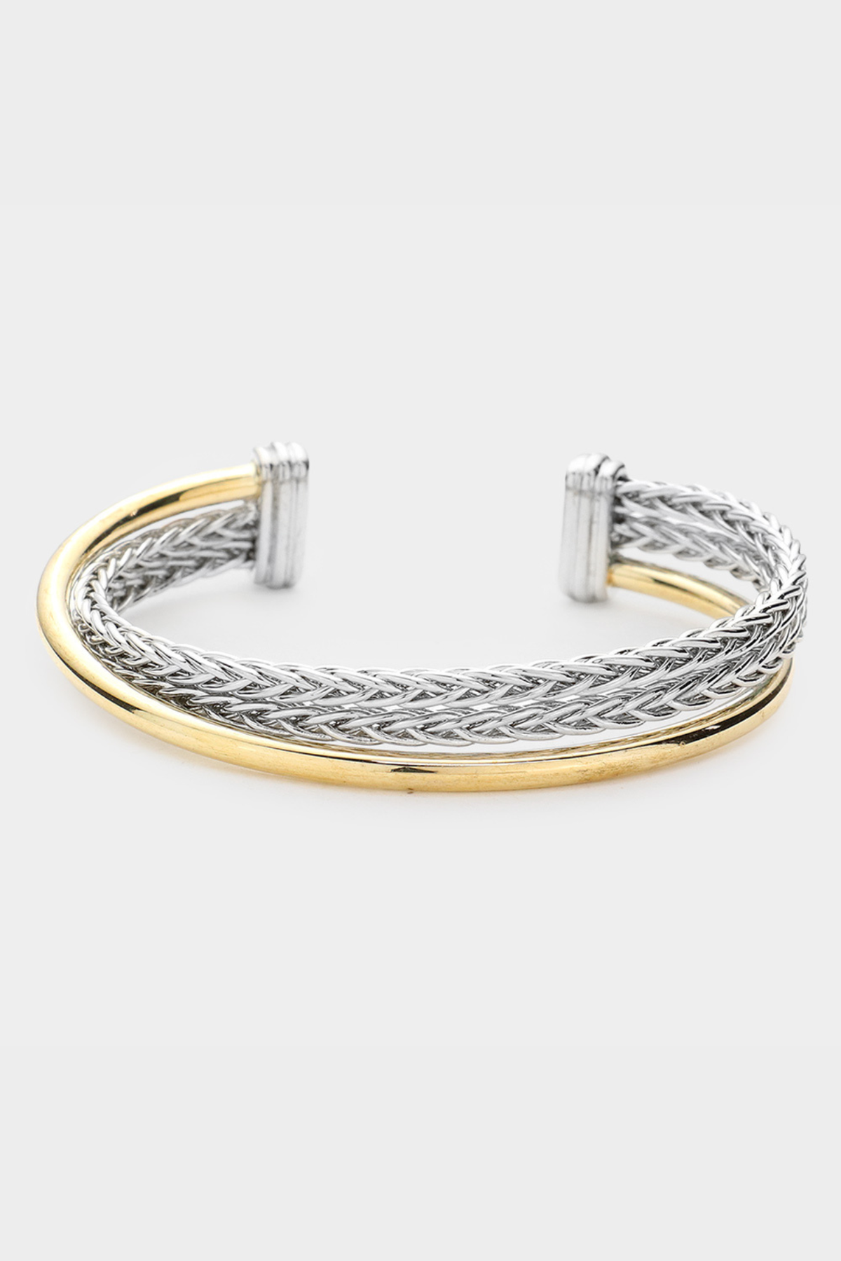 The Luxe Link Two-Tone Braided Cuff
