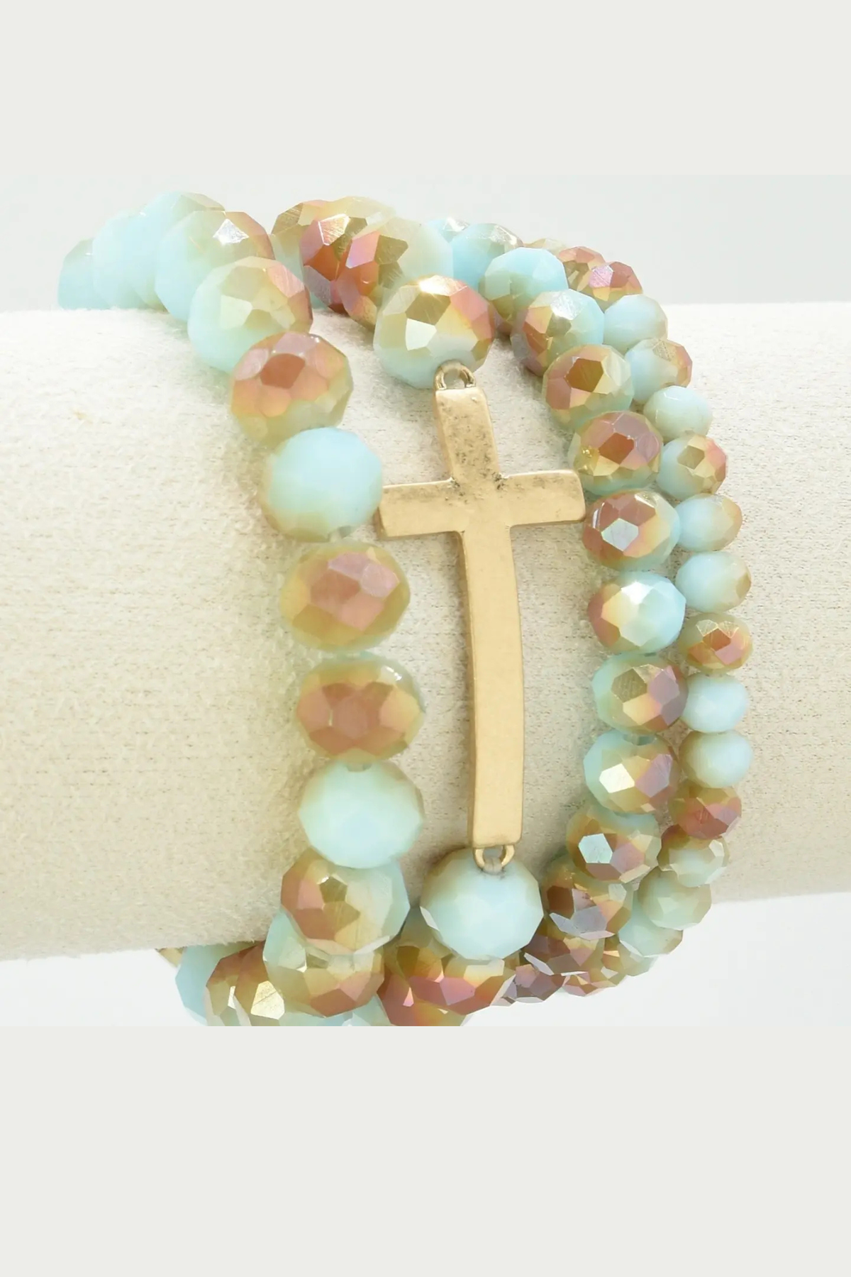 The Faithful Sparkle Glass Bead Bracelet Set – 4 Piece