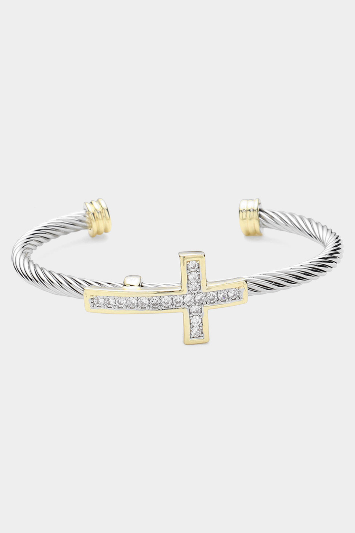 The GraceLine Two-Tone Cross Cuff