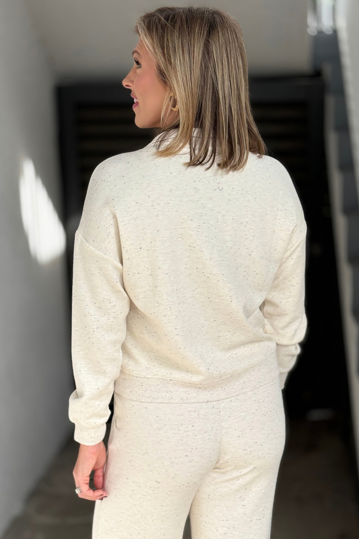 Cookie & Cream Charlie B sweatshirt with matching wide leg pants  