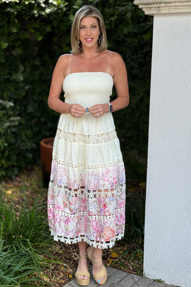 soft floral boutique dress for spring events