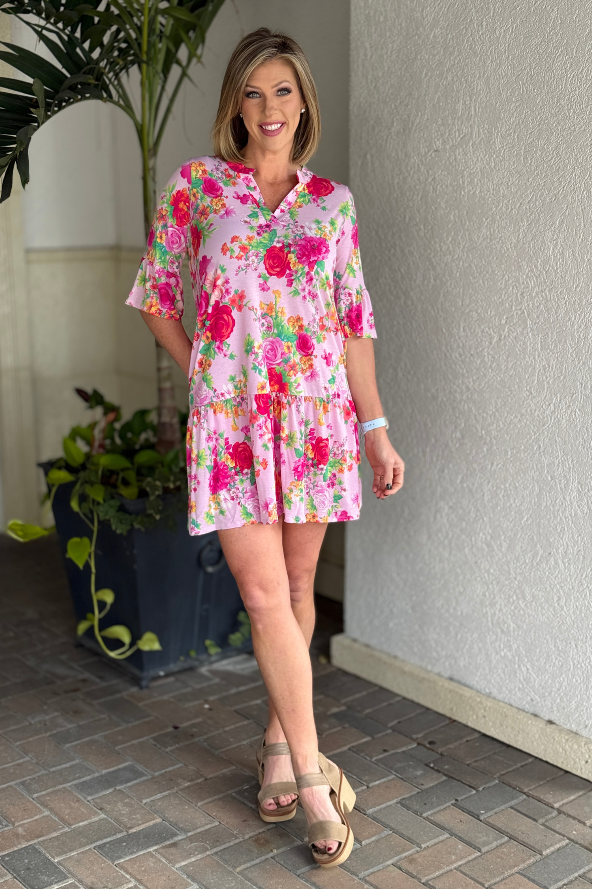 TPN Sunday Grace Dress – Floral Blush