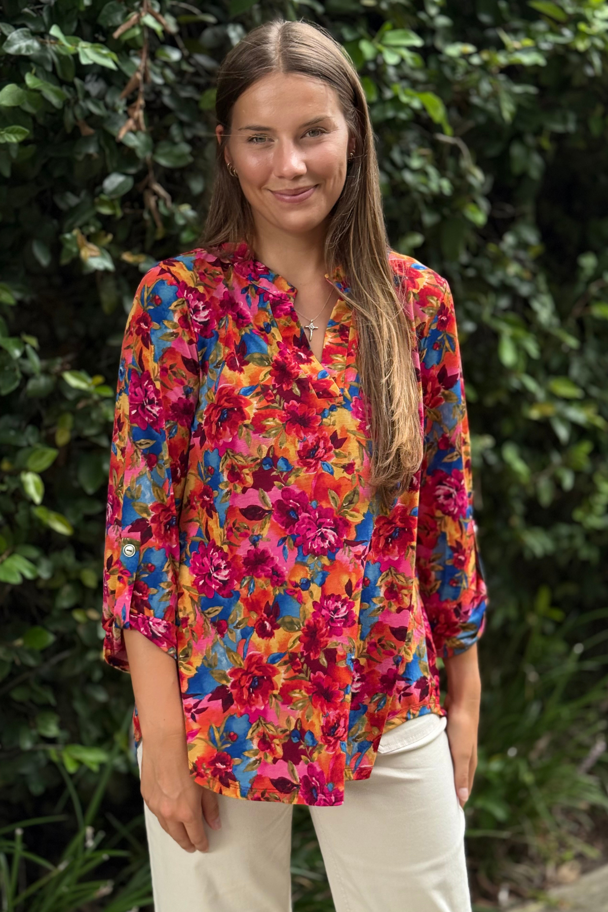 TPN Crimson Bloom 3/4 Sleeve Top