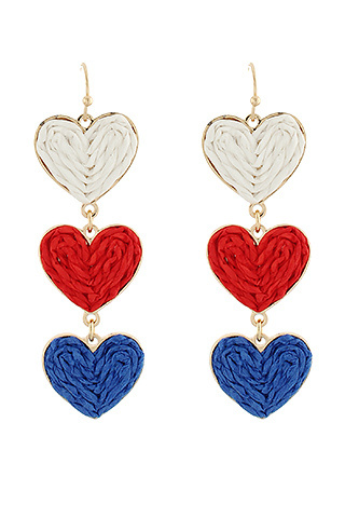 American Sweetheart Triple Heart Earrings