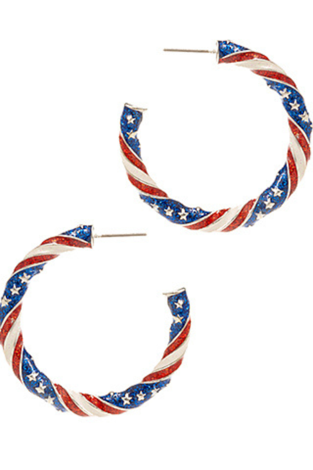 Stars & Sparkle Twisted Hoop Earrings