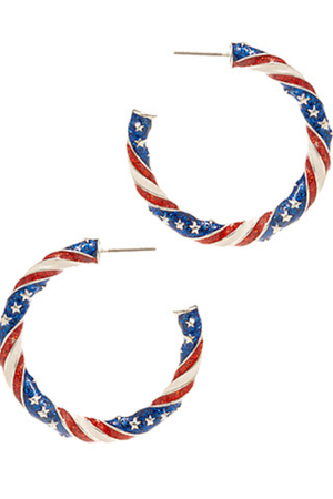 Stars & Sparkle Twisted Hoop Earrings
