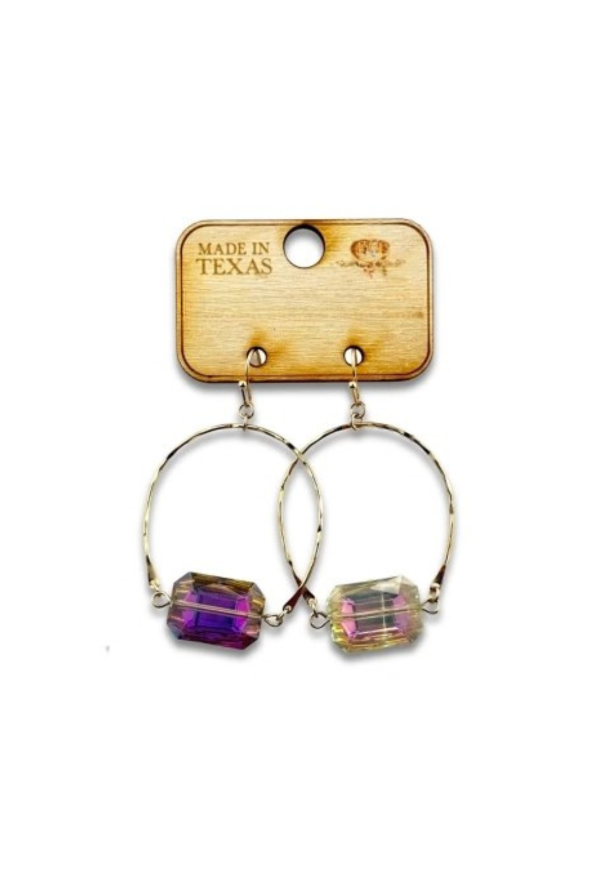 Golden Hour Faceted Bead Hoop Earrings