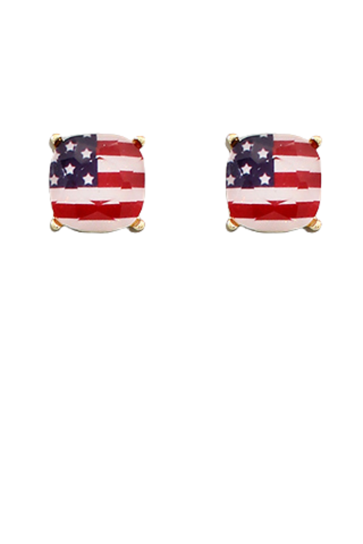 Freedom Flag Cushion Stud Earrings