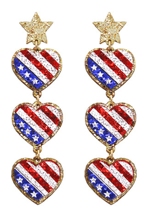 Star-Spangled Sweetheart Earrings