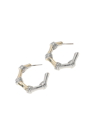 The Gilded Grove Two-Tone Hoops