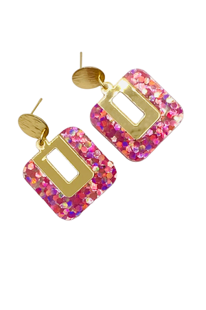 The Disco Darling Square Drop Earrings