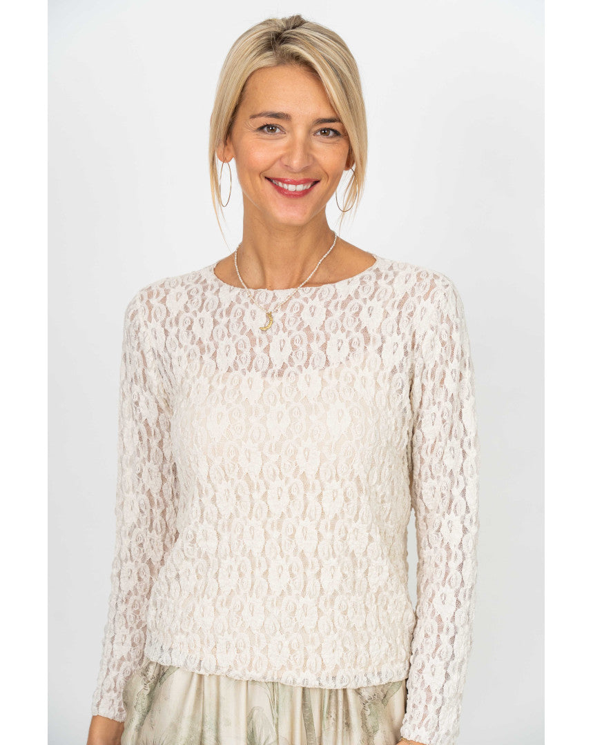 The Florence Grace Long Sleeve Lace Top