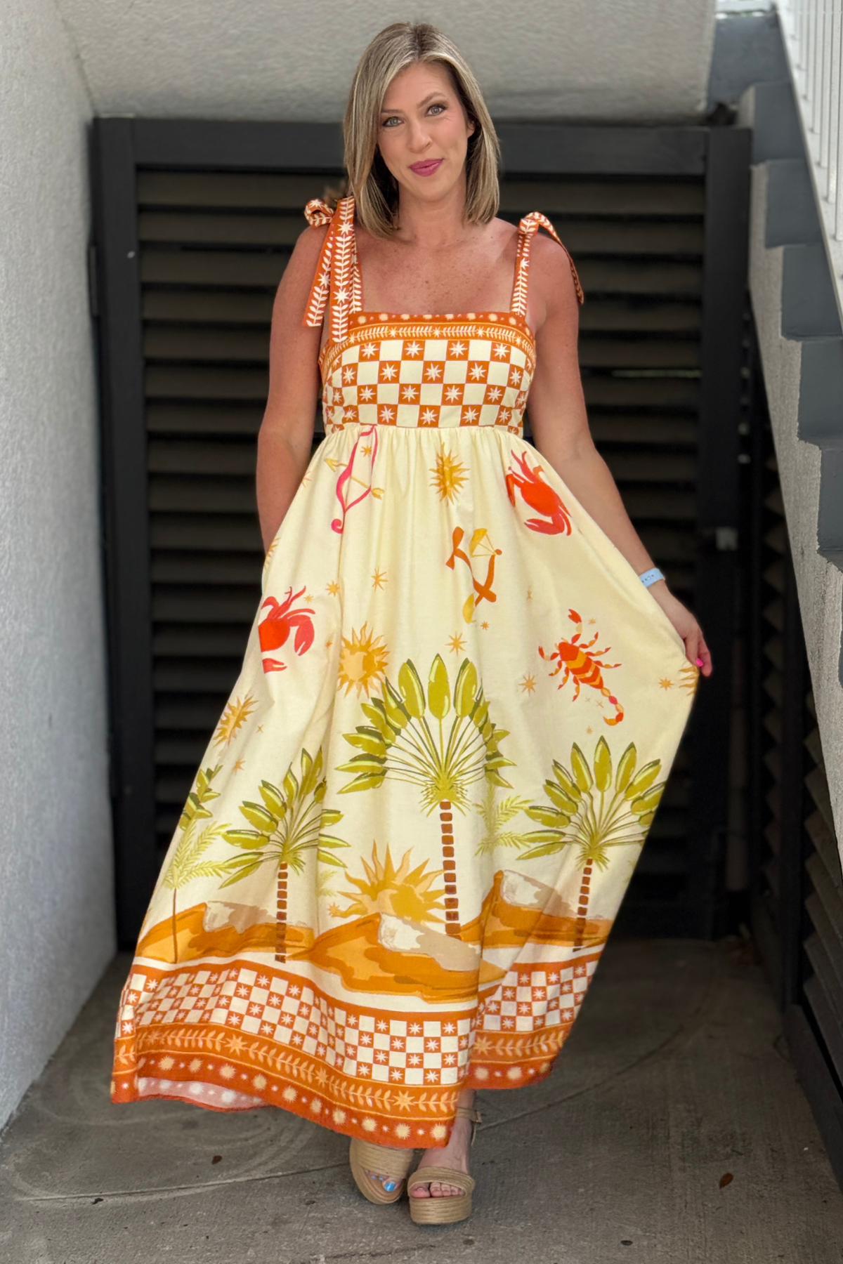 Golden Coastline Tropical Maxi Dress Women's Clothing Boutique | The Pink Nickel Golden Coastline Tropical Maxi Dress Women's Clothing Boutique | The Pink Nickel