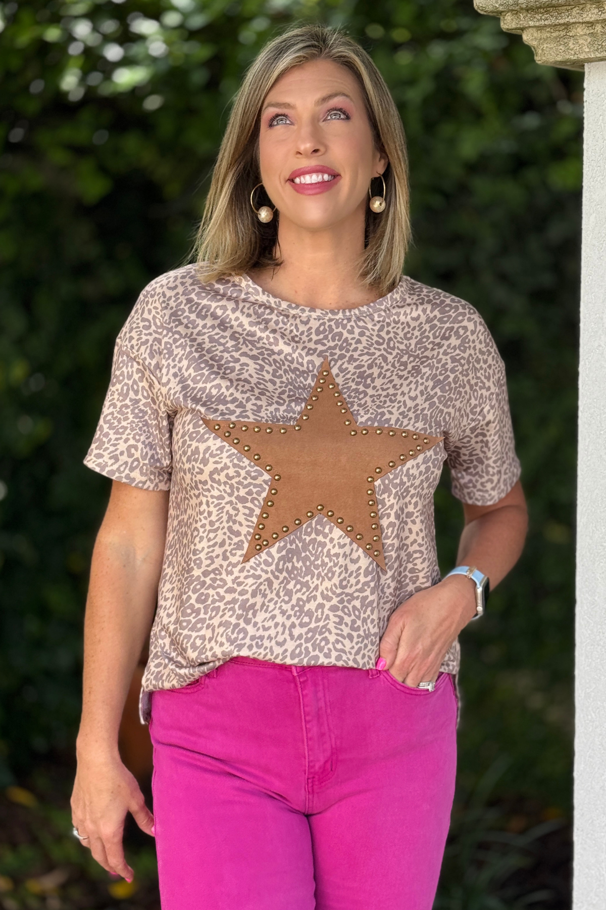 Boutique leopard print top for casual summer outfits