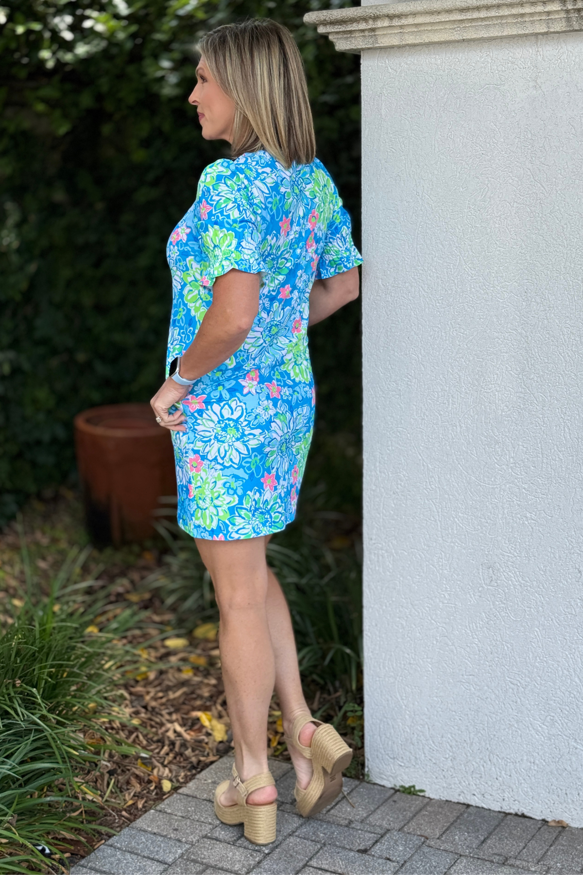 colorful everyday boutique dress on hanger