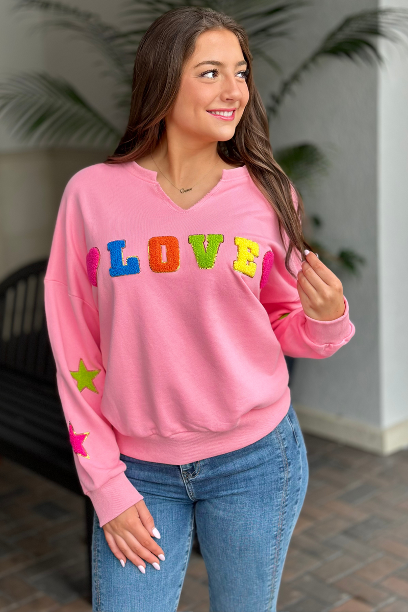 Be The Love Patchwork Sweatshirt