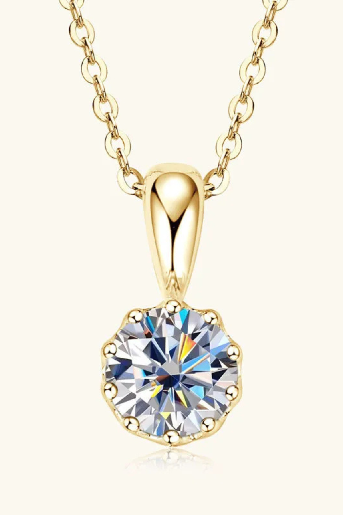 Crowned Glow Moissanite Necklace