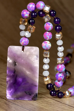 The Mystic Amethyst Aurora Beaded Necklace