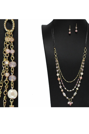 The Golden Glow Layered Necklace Set