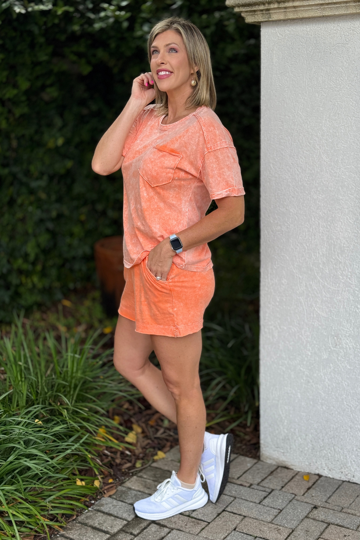 Relaxed fit tee and shorts boutique set