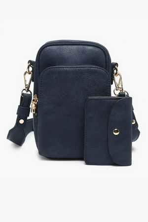Parker 3 Compartment Crossbody with Pouch in Navy