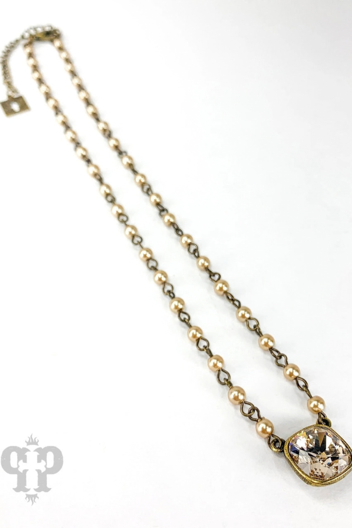 Pink Panache Golden Glow Austrian Crystal Pendant Necklace