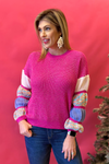 Cozy Colors Gathered Sleeve Sweater