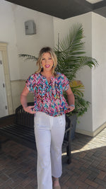 TPN: Crazy For Chevron Printed Short Sleeve Top