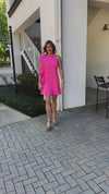 Jade Melody Tam Shoulder Ruffle Flutter Dress-Pink