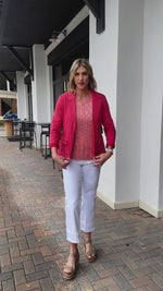 Liverpool Berry Blossom Fitted Blazer
