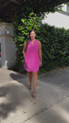 TPN Victoria Solid Sleeveless Dress-Magenta